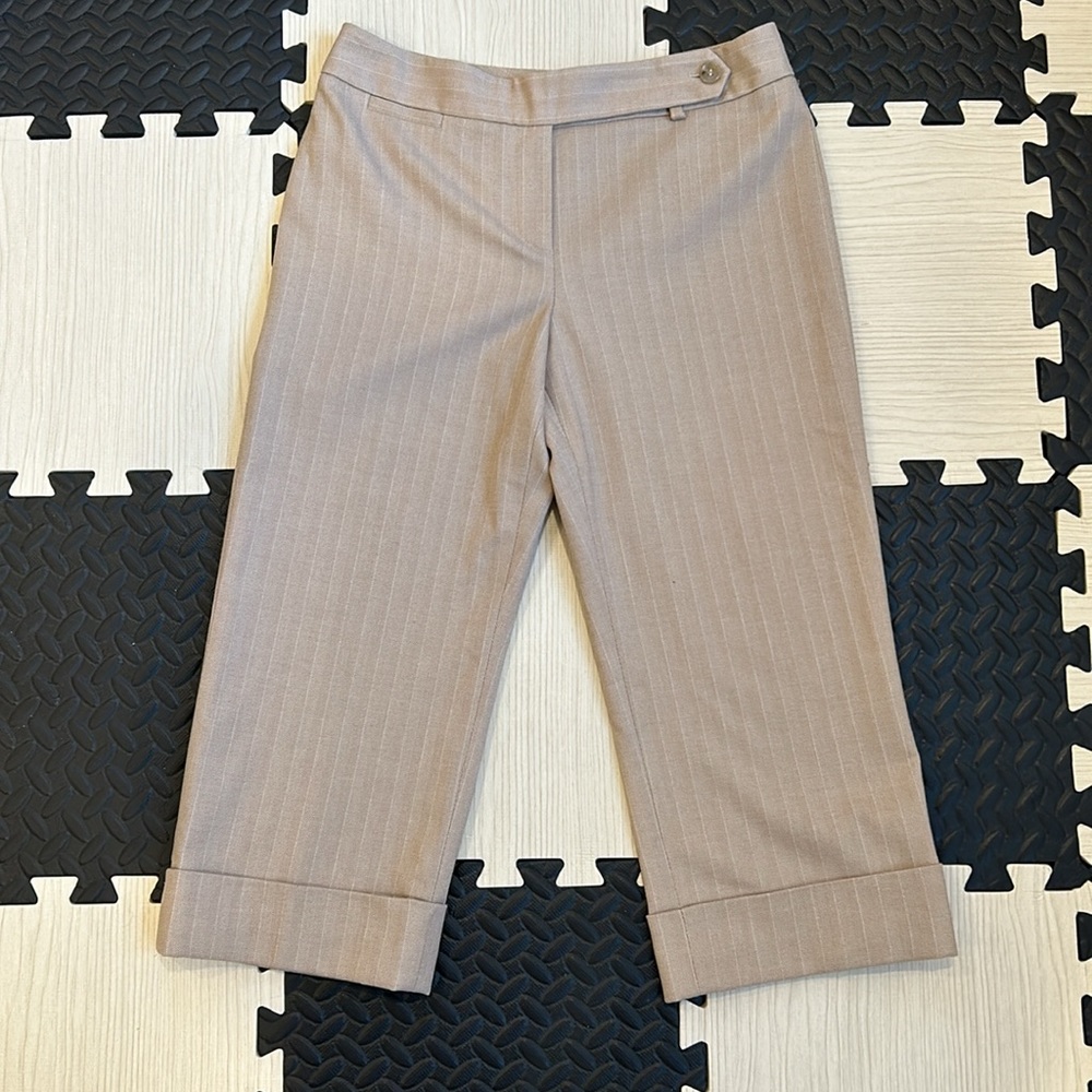 Brand new Ann Taylor petite work capris color tan size 4 petite NWT